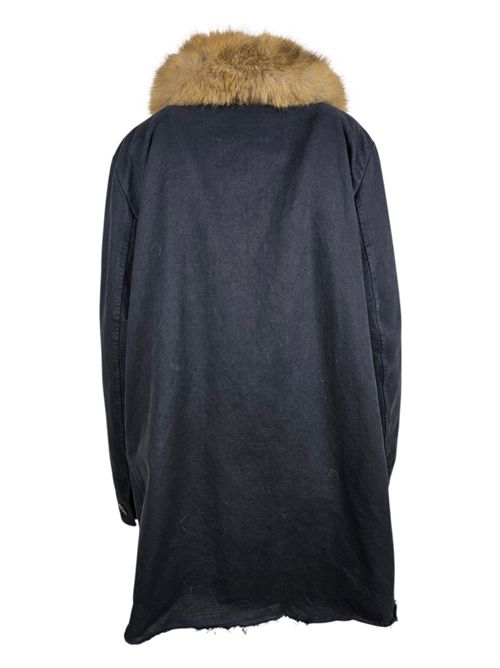 cappotto donna con eco-pelliccia blu Bazar deluxe | S1122-2657268